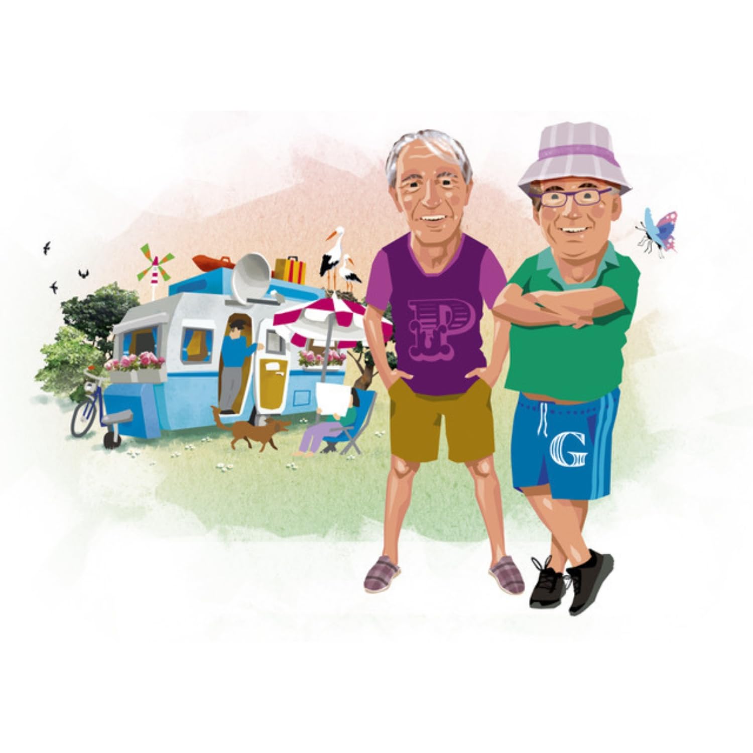 Das große Camping-Quiz – Die Authoren im Comic-Stil